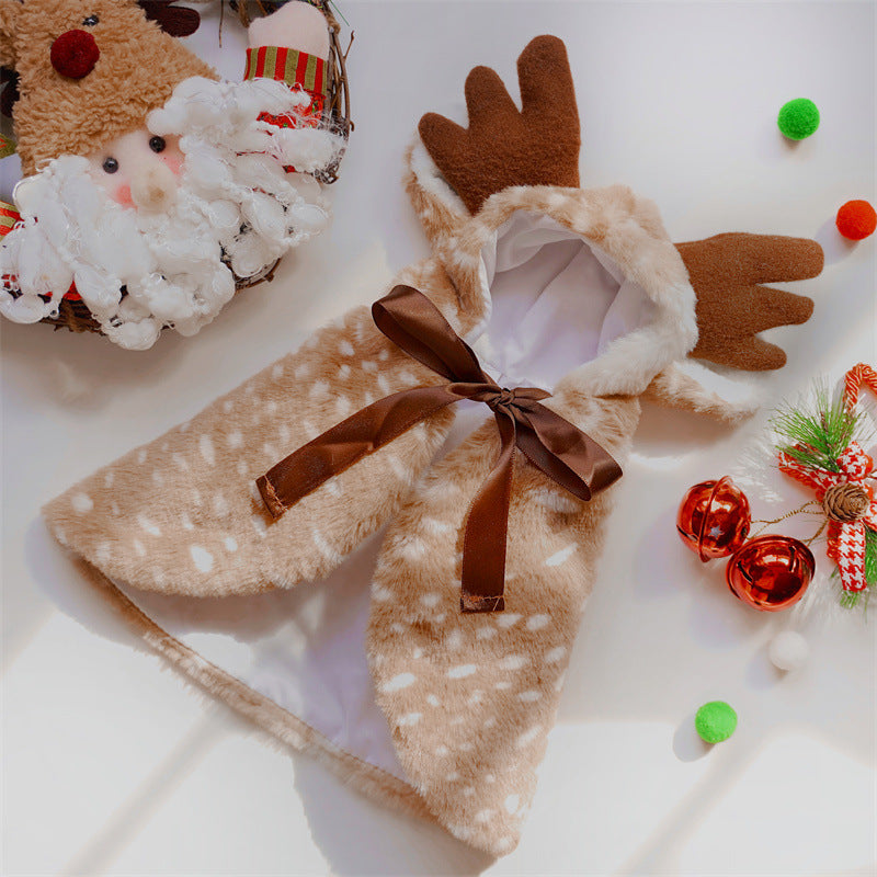 Christmas Pet Clothing Elk Cape Cloak – Velmora